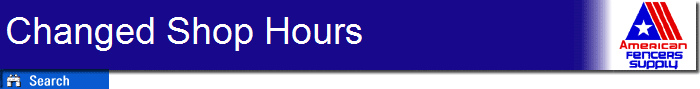 Changed Shop Hours